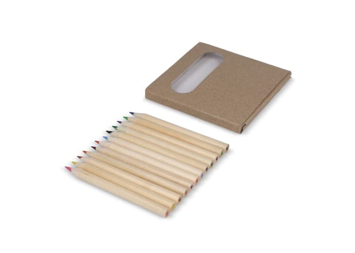 12 colouring pencils in kraft box 2