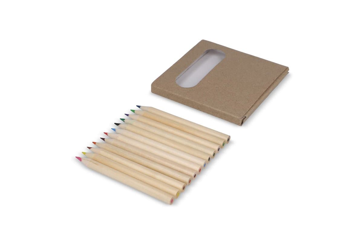 12 colouring pencils in kraft box 3