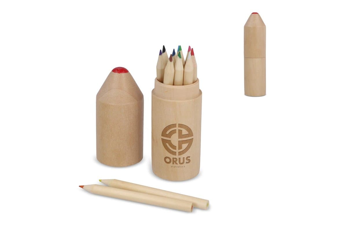 Premium wooden colouring pencil set