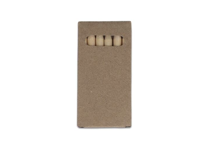 6 colouring pencils in kraft box 2