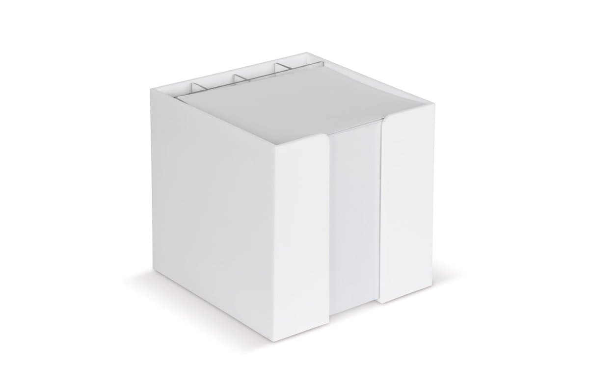 Paper pad 10x10x10cm  in cube box with stationery compartments 3