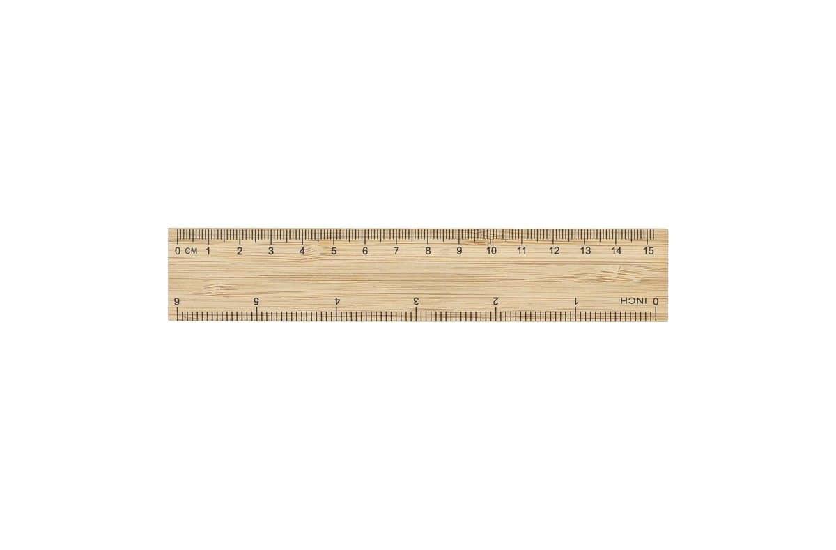 Bamboo ruler 15cm 3