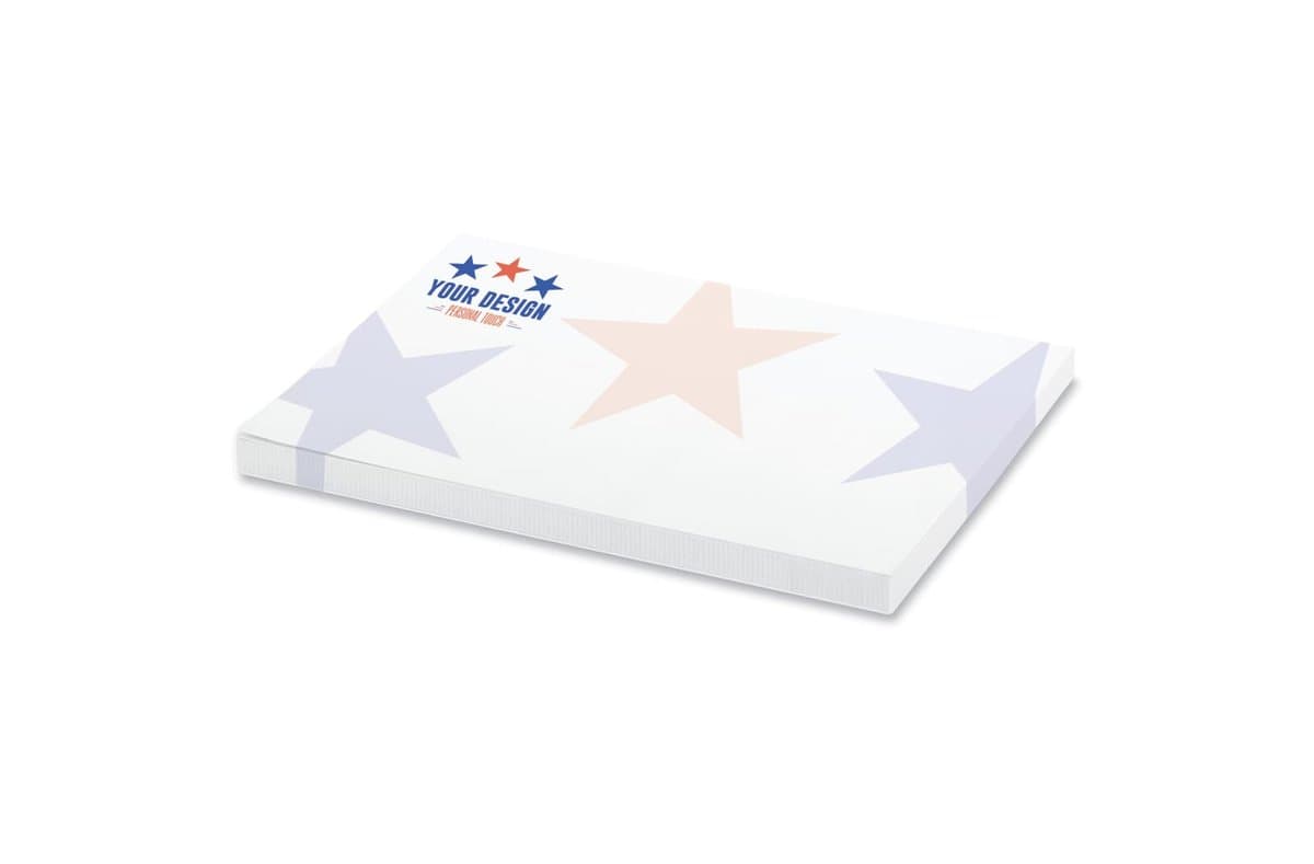 100 adhesive notes, 100x72mm, full-colour 3