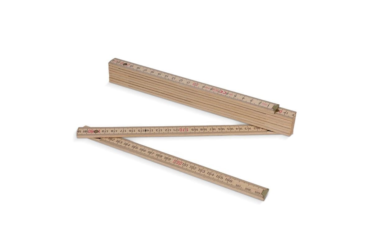 Folding ruler wood 2m premium natural 3
