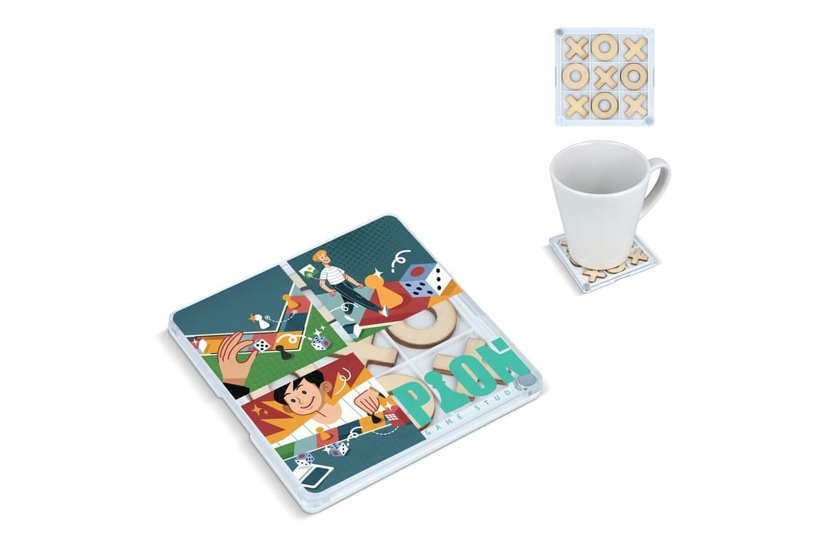 Tic-Tac-Toe coaster