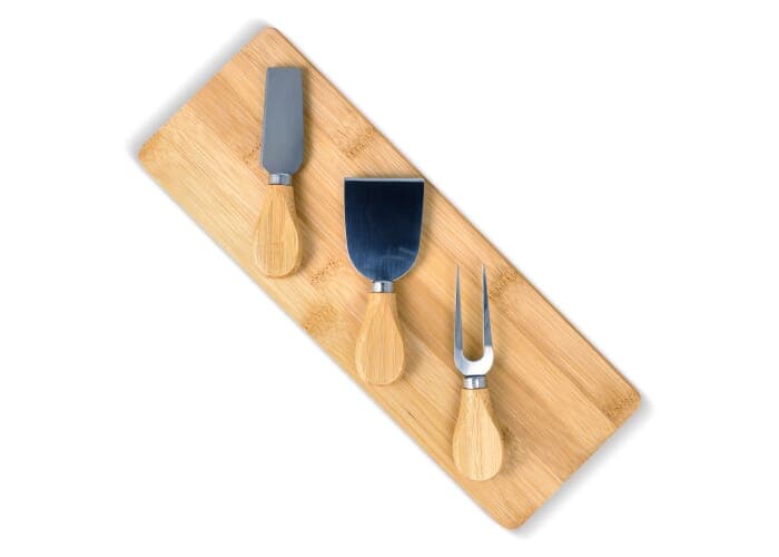 3pc Bamboo cheese serving set 2