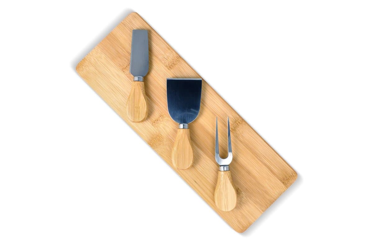 3pc Bamboo cheese serving set 3