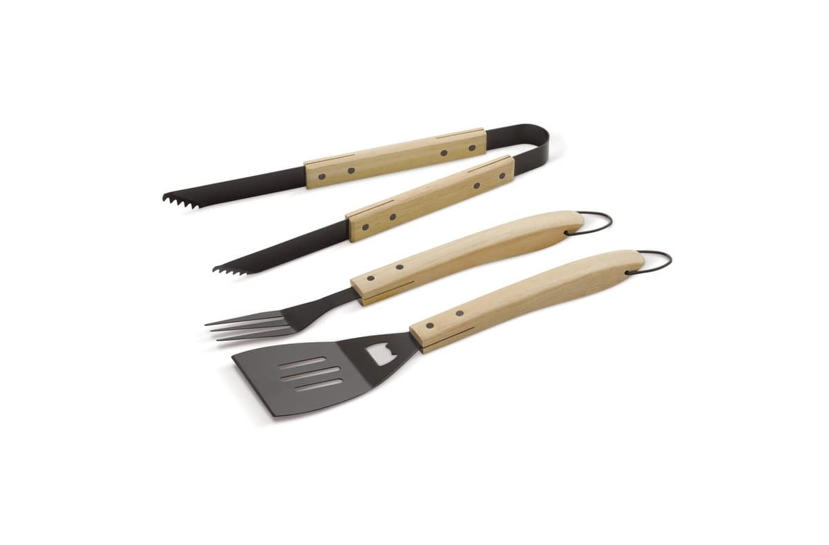 Barbecue tool set wood 3