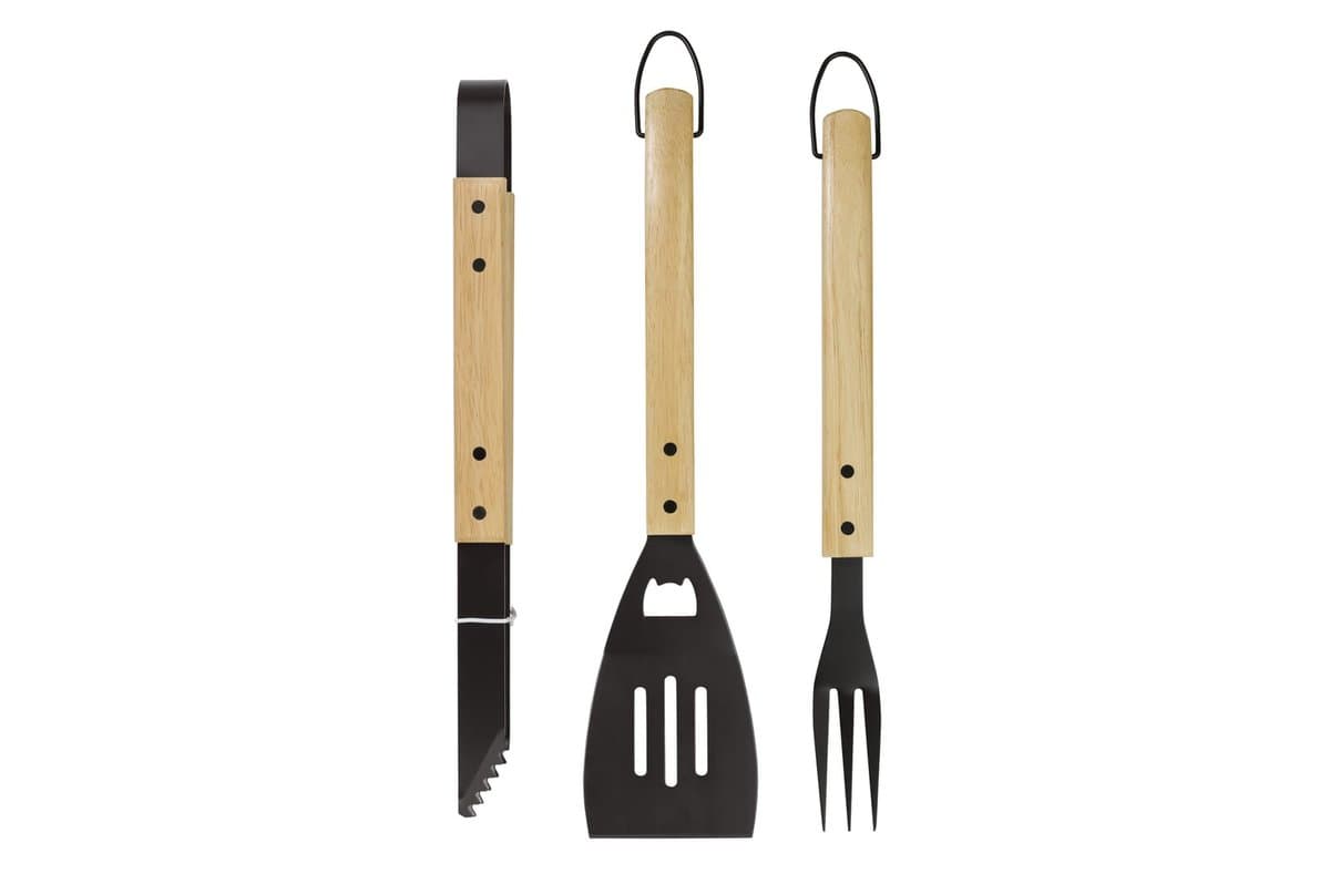 Barbecue tool set wood 4