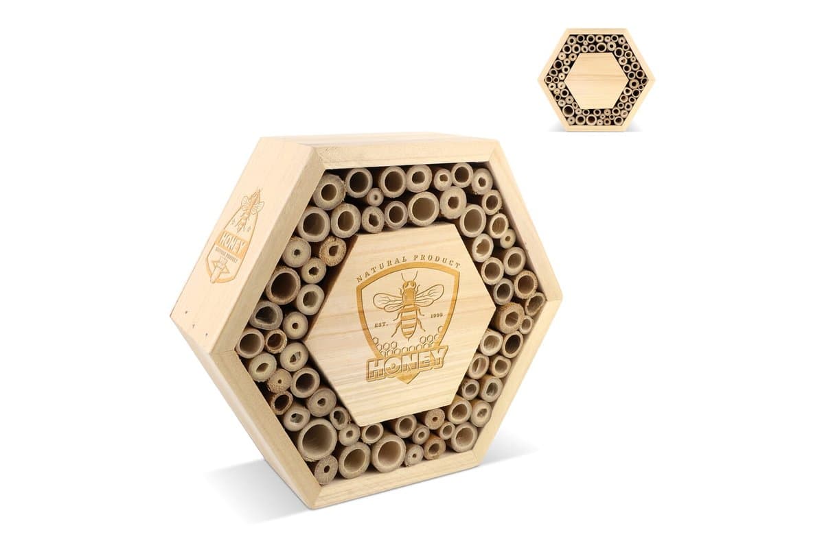 Bee House made of FSC Wood Hexagonal