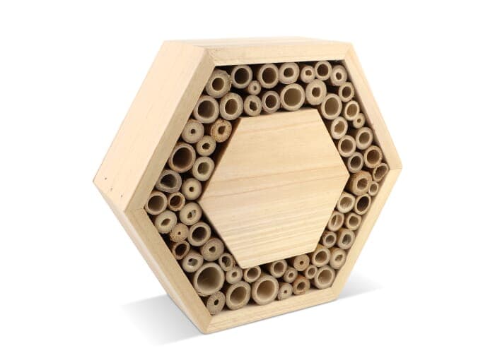 Bee House made of FSC Wood Hexagonal 2