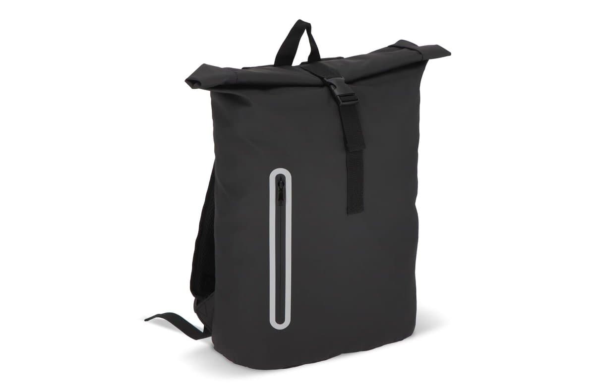 PU coat R-PET 600D rolltop backpack 20L 3