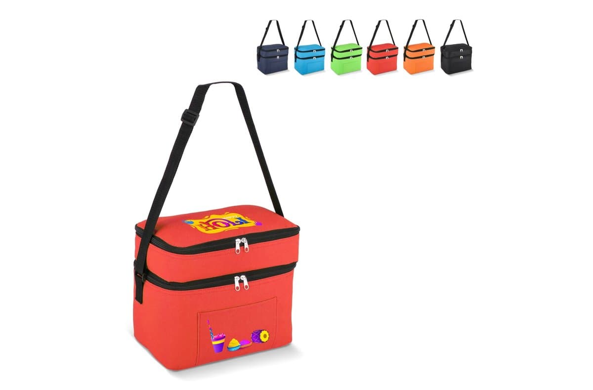 R-PET 600D Dual compartment cooler bag 30 x 20 x 24cm 12L