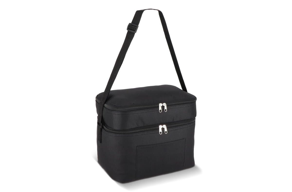 R-PET 600D Dual compartment cooler bag 30 x 20 x 24cm 12L 3