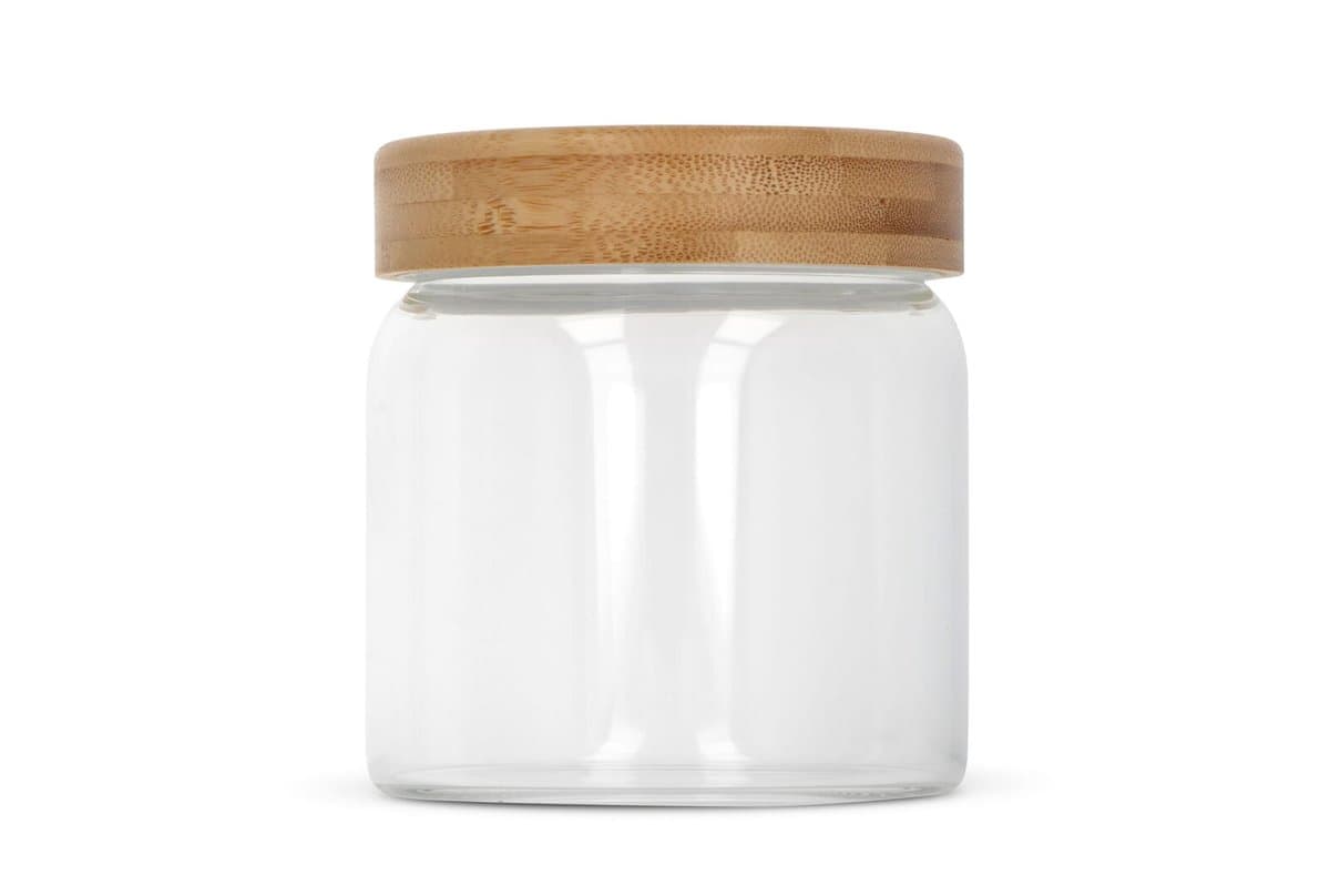 Canister glass & bamboo 600ml 4