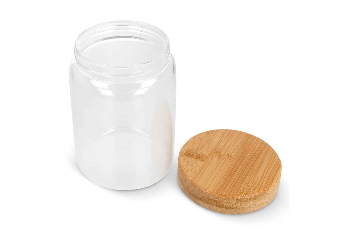 Canister glass & bamboo 900ml 4