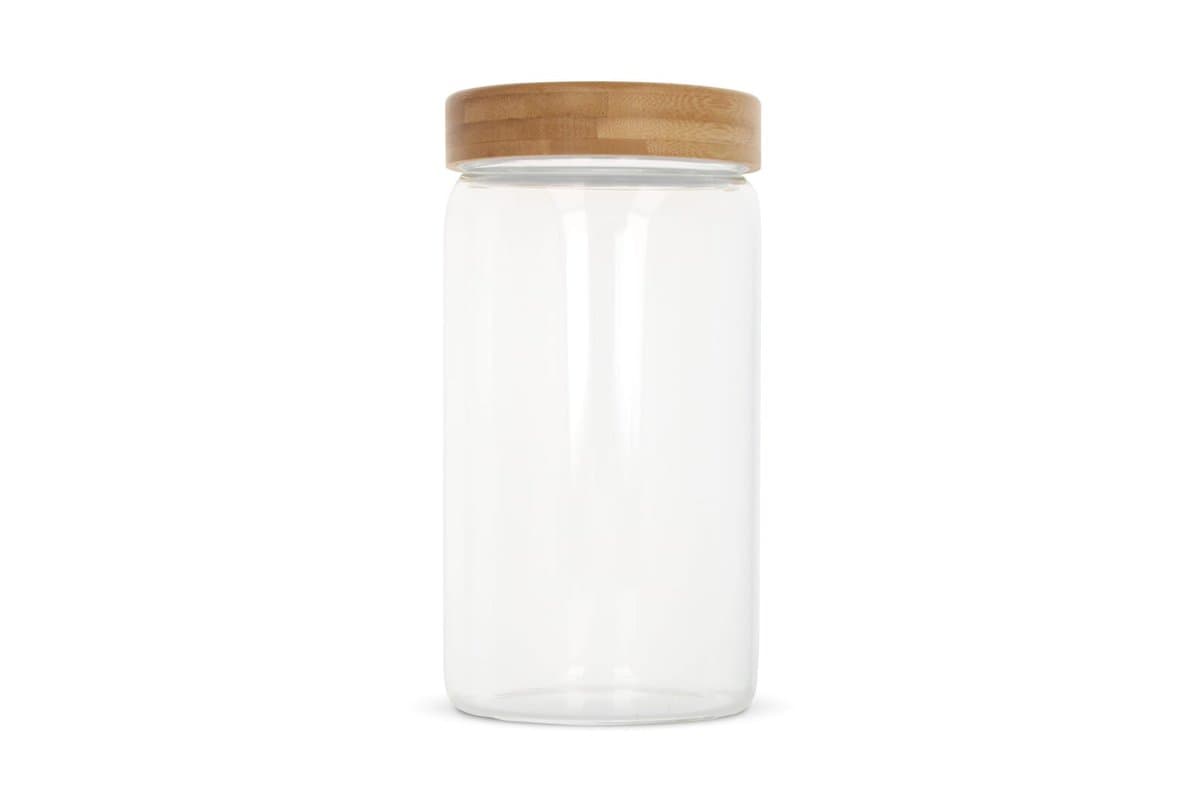 Canister glass & bamboo 1200ml 4