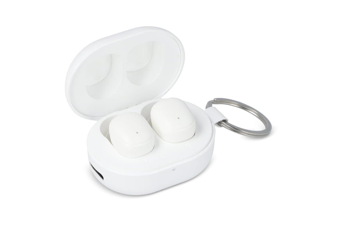 Mini Wireless Earbuds Keychain size 3