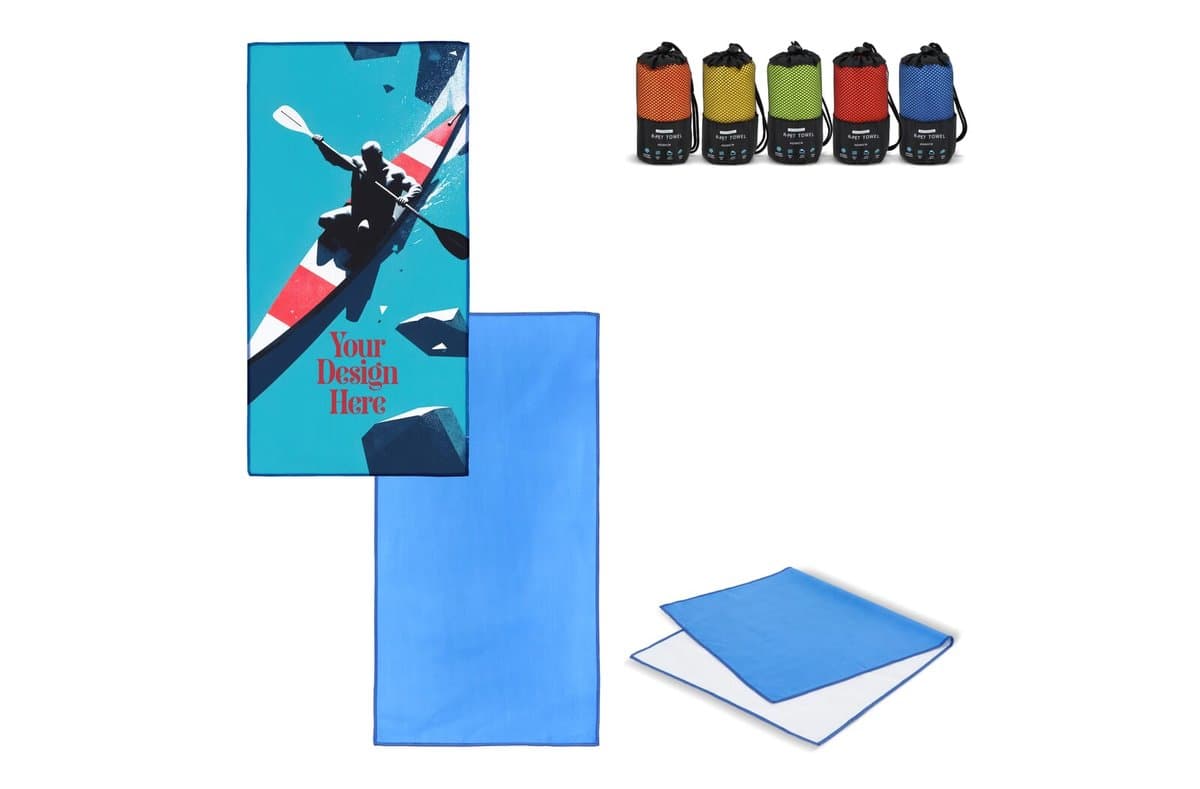 R-PET quick dry sports towel 40x80cm with pouch (200g/m²) sublimation