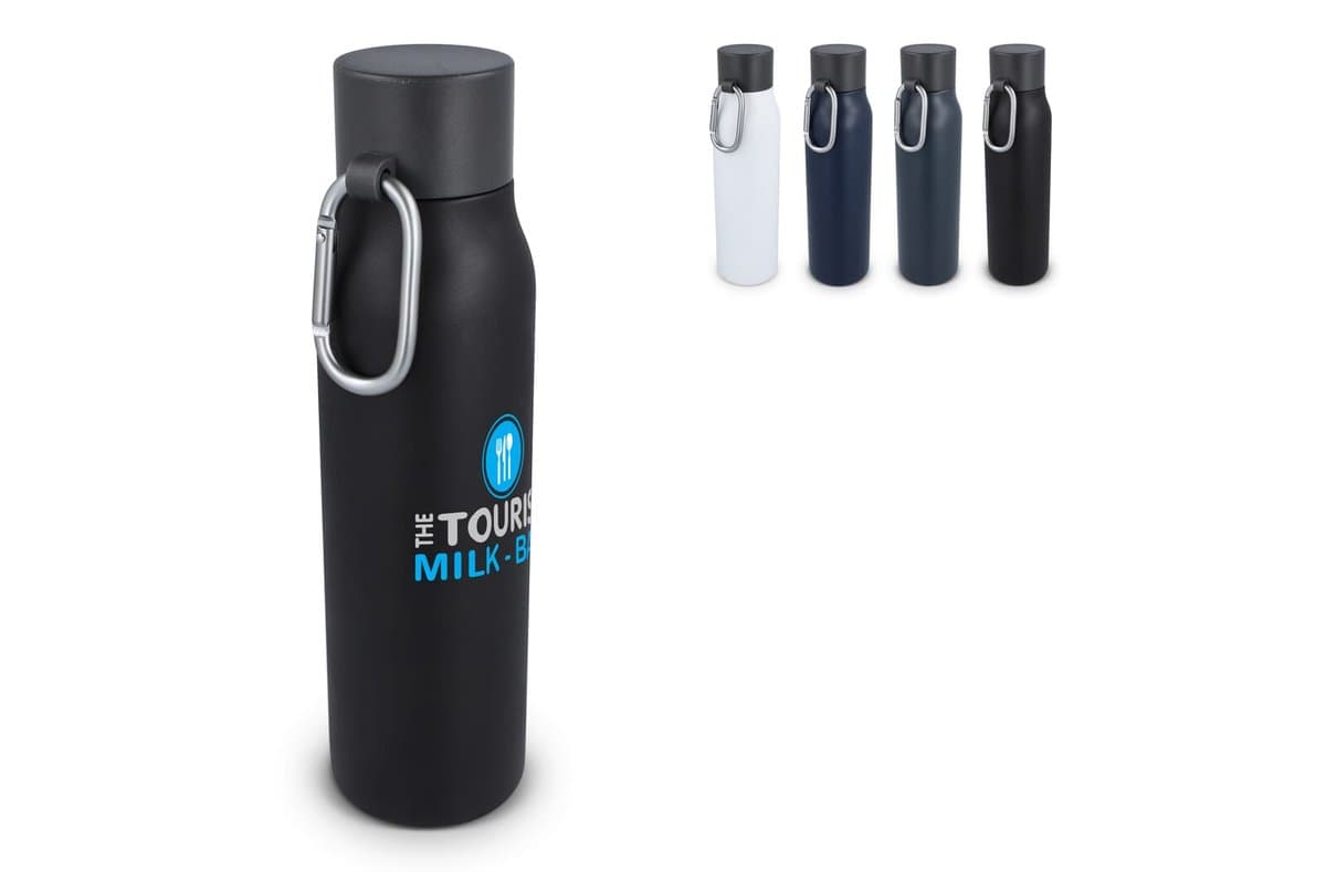 Carabiner matt finish Thermo bottle 600ml