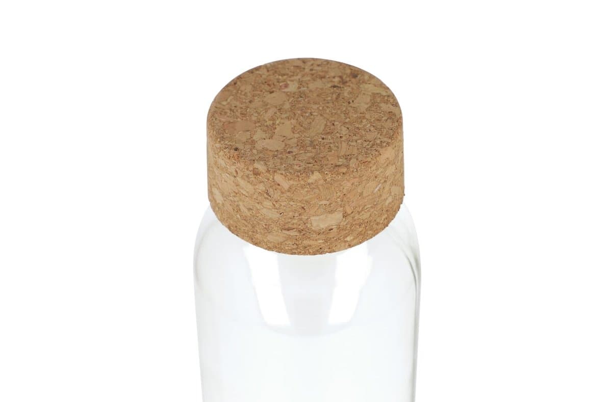 Recycled glass bottle with cork lid 500ml 4