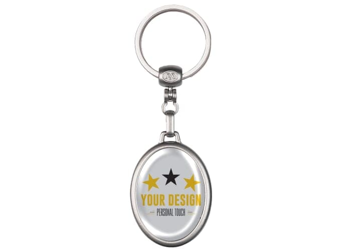 Keyring metal, oval 2