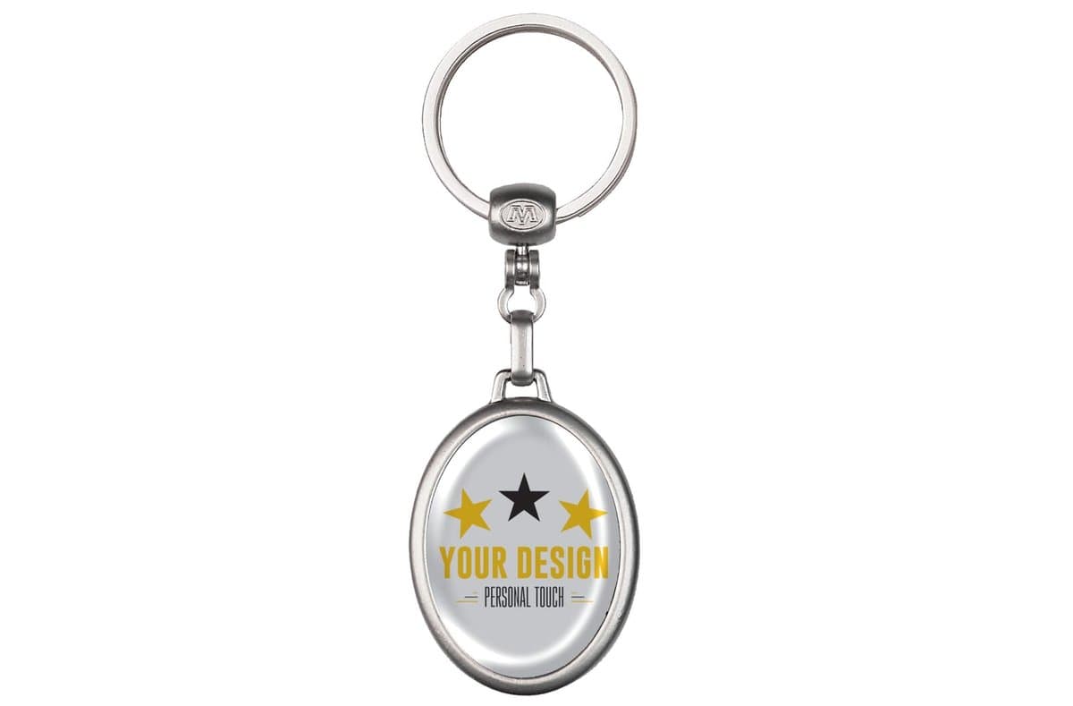 Keyring metal, oval 3