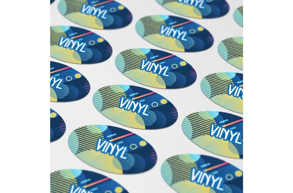Vinyl Sticker Oval 60x35mm