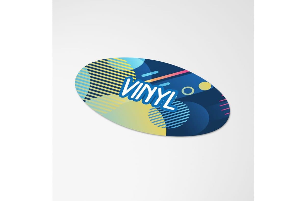 Vinyl Sticker Oval 60x35mm 3