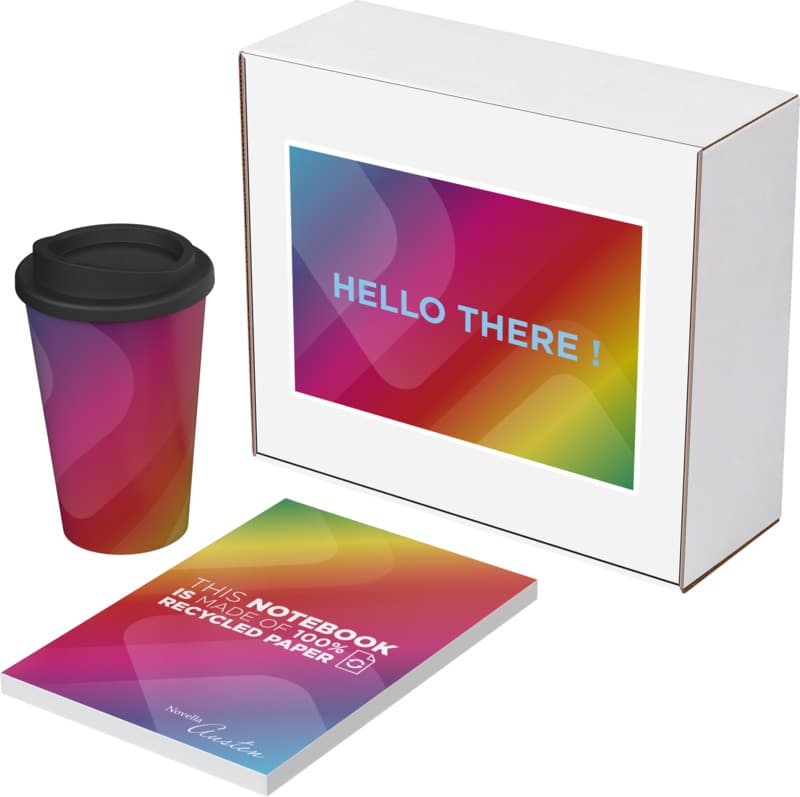 Kendal recycled gift set  – Novella Austen notebook and Americano tumbler