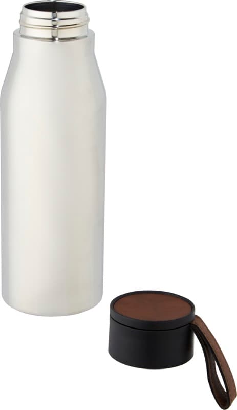 Ljungan 500 ml copper vacuum insulated stainless steel bottle with PU leather strap and lid 4