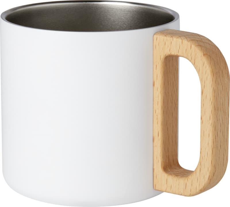 Bjorn 360 ml RCS certified recycled stainless steel mug with copper vacuum insulation 4