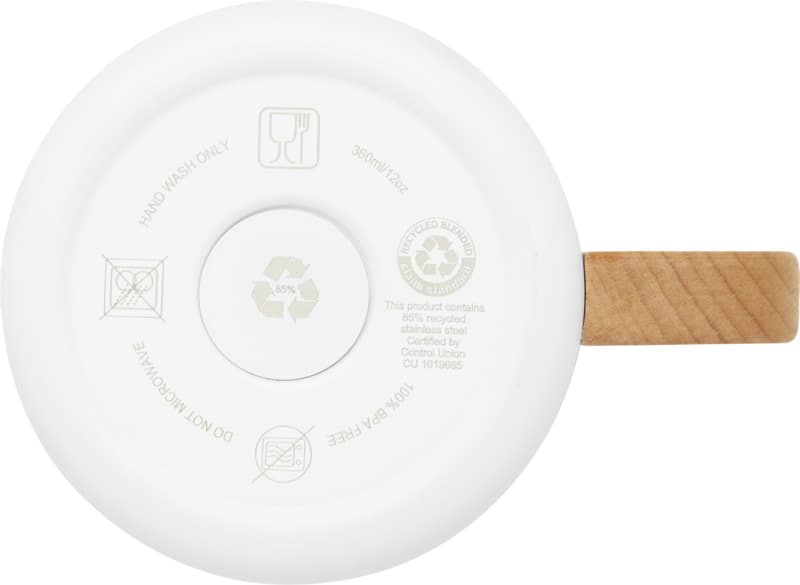 Bjorn 360 ml RCS certified recycled stainless steel mug with copper vacuum insulation 5