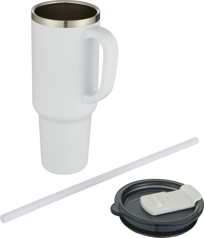 Sydney 1200 ml double wall RCS certified copper vacuum insulated tumbler with straw 3