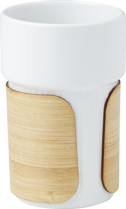 Fika 340 ml tumbler with bamboo sleeve