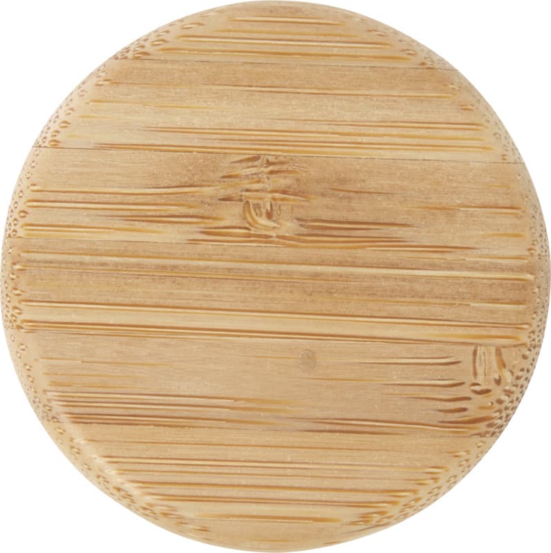 Lume 500 ml matte soda lime glass bottle with bamboo lid   4