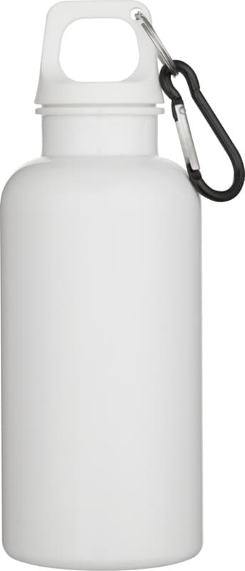 Oregon 400 ml solid colour RCS recycled plastic water bottle with carabiner  2