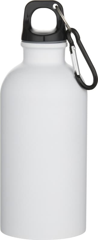 Oregon 400 ml matte RCS recycled single wall stainless steel water bottle with carabiner 2