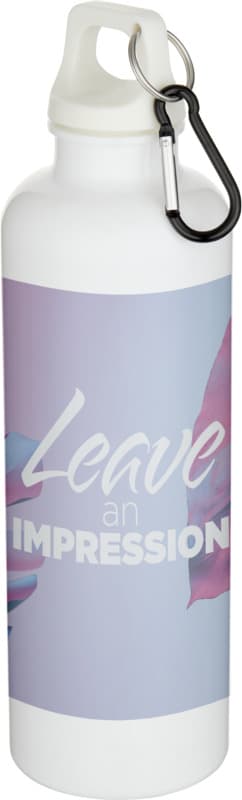 Oregon 750 ml solid colour RCS recycled plastic water bottle with carabiner   4