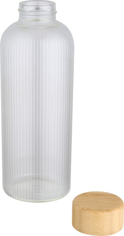 Mirage 650 ml single-walled borosilicate glass bottle with bamboo lid 3