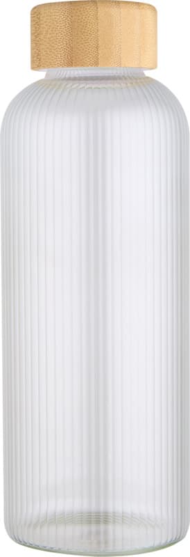 Mirage 650 ml single-walled borosilicate glass bottle with bamboo lid 2