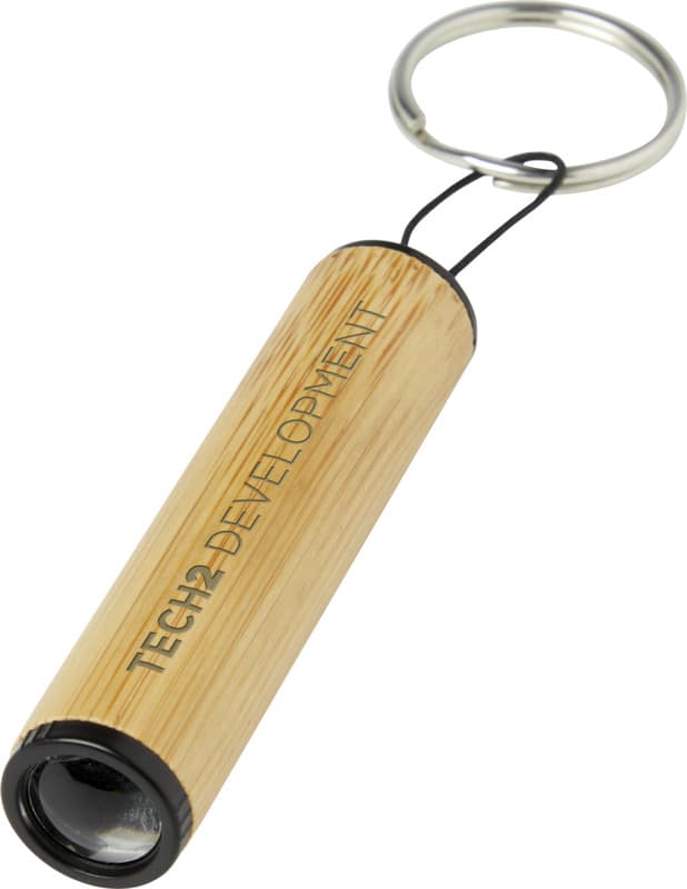 Cane bamboo key ring with light 4