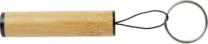 Cane bamboo key ring with light 2