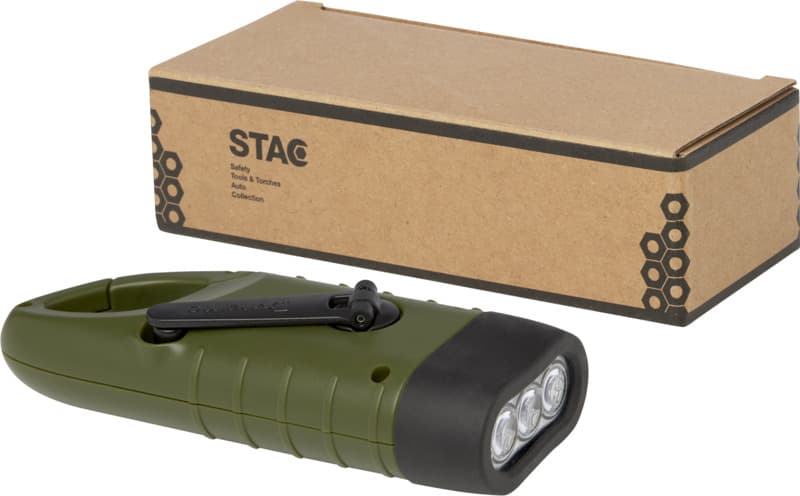 Helios recycled plastic solar dynamo flashlight with carabiner 4