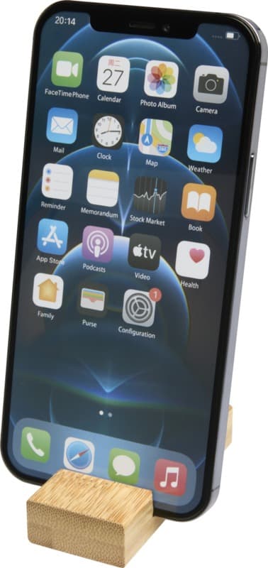 Bosona bamboo phone holder with keychain 4