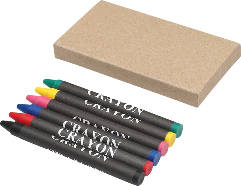 Ayo 6-piece coloured crayon set