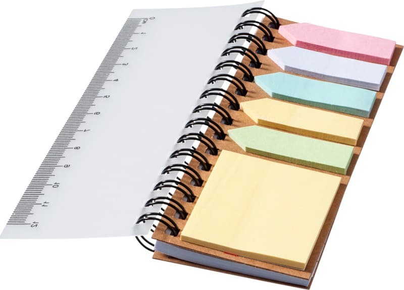 Spinner spiral notebook with coloured sticky notes 4