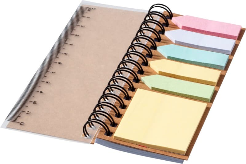 Spinner spiral notebook with coloured sticky notes 5