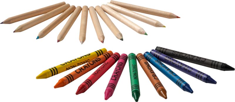 Lucky 19-piece coloured pencil and crayon set 3