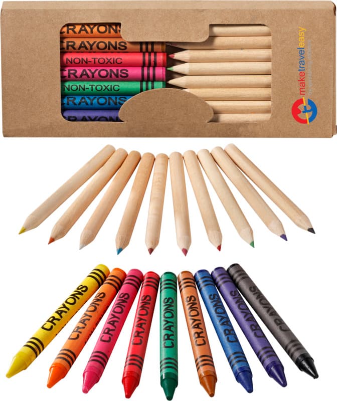 Lucky 19-piece coloured pencil and crayon set 4